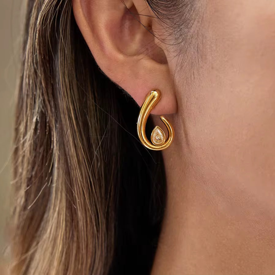 Spiral Drop Earrings