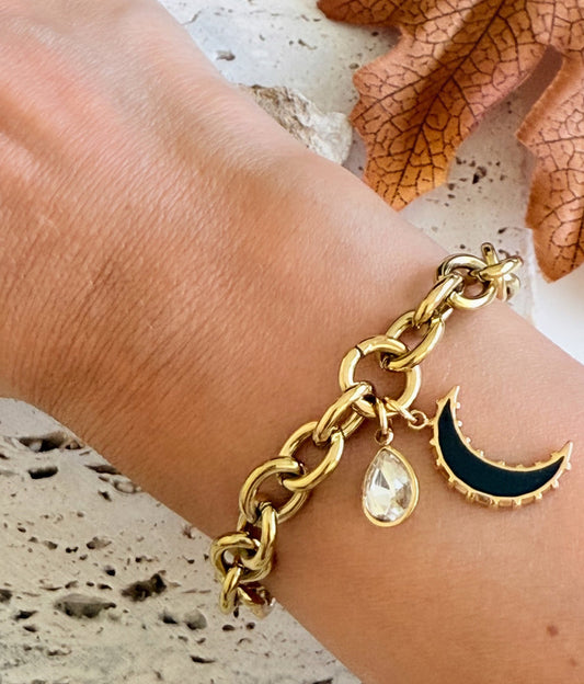 Black Moon Chunky Bracelet