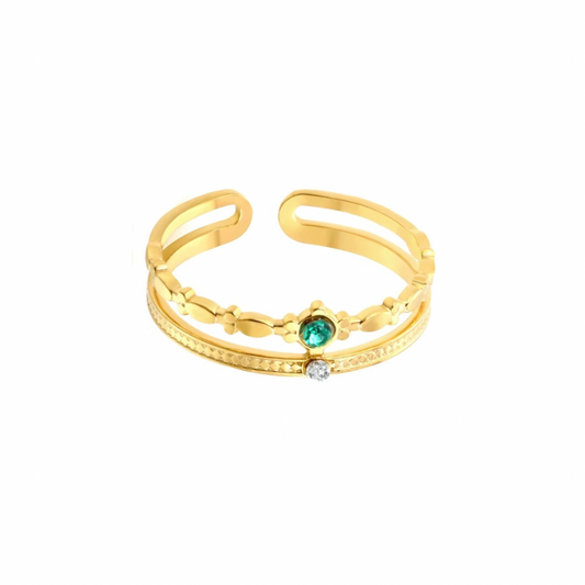 Green Crown Ring