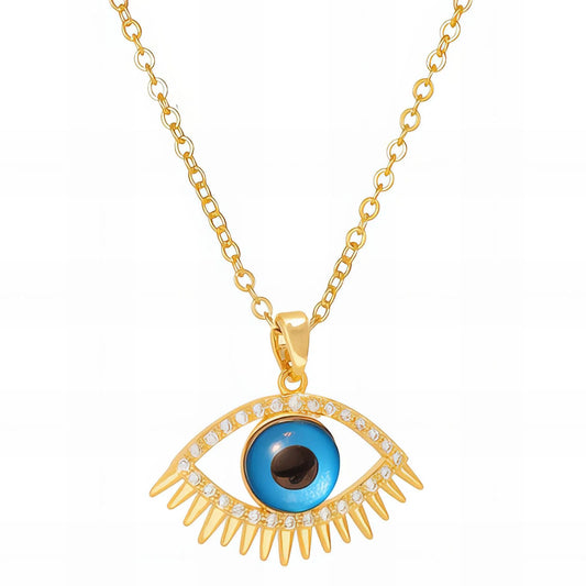 Ocean Blue Evil Eye Necklace