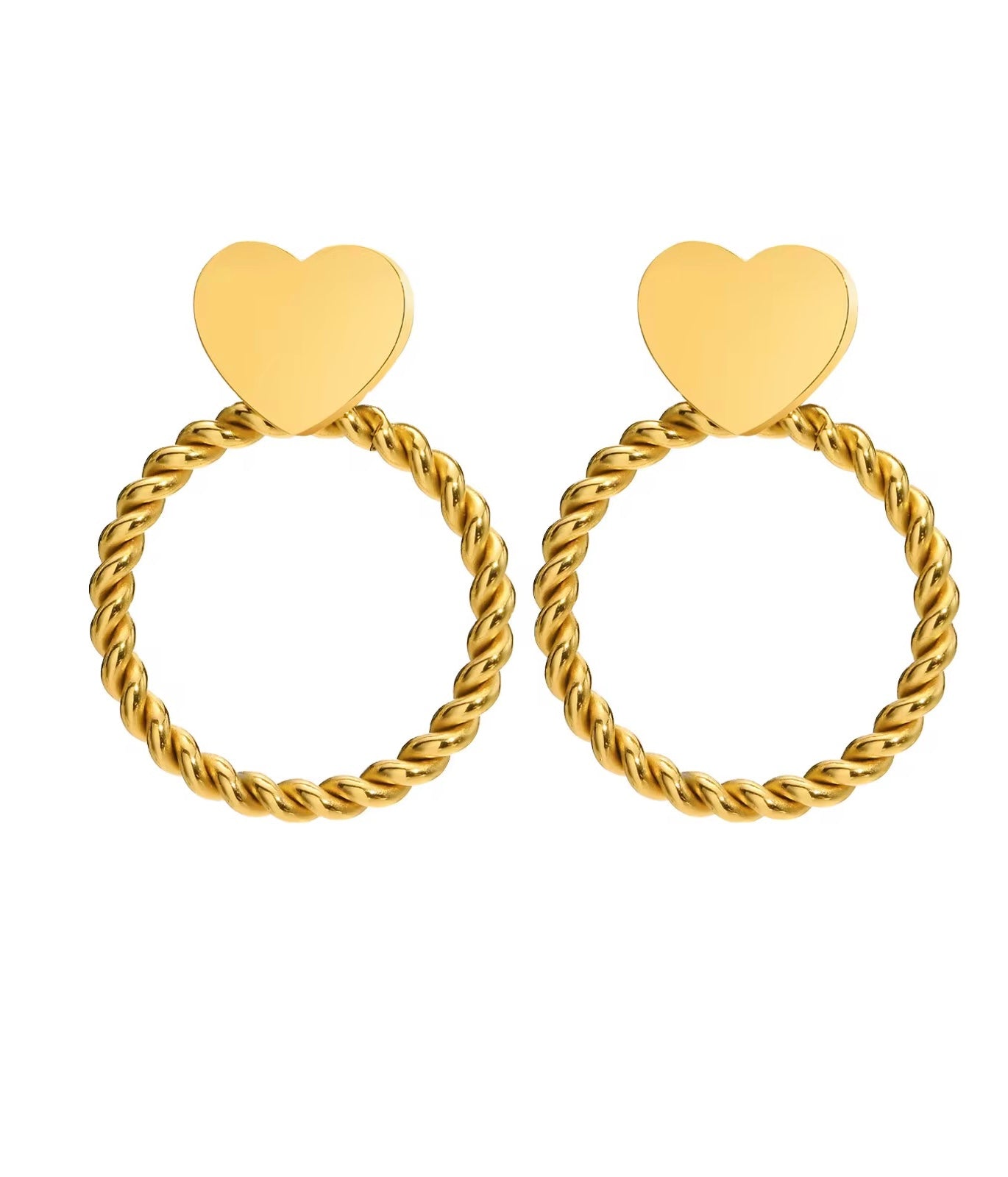 Heart Hoop Earrings