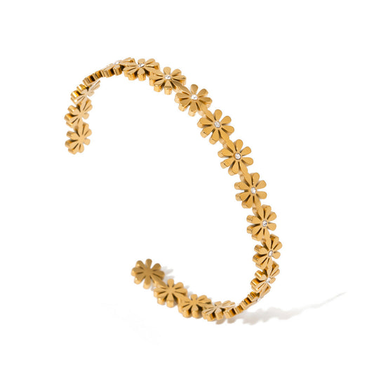 Daisy flower bangle