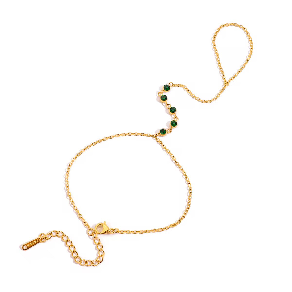 Emerald Hand Chain
