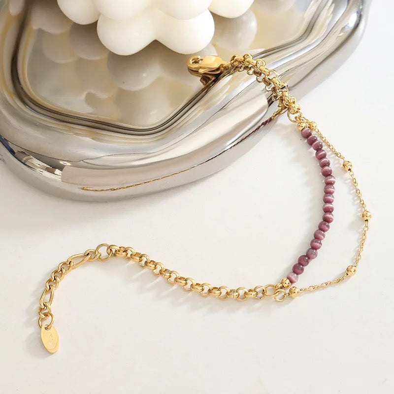 Purple Beads Bracelet