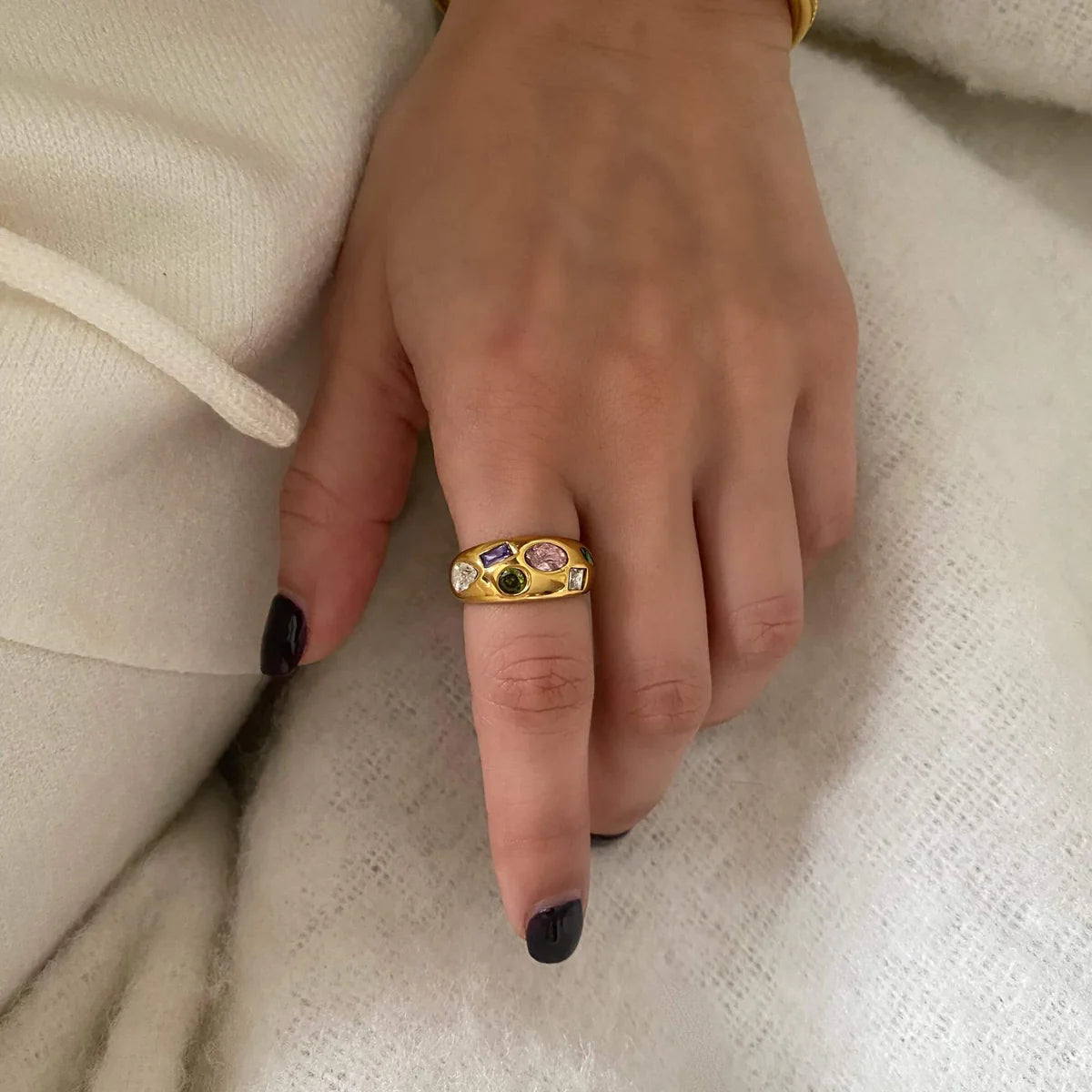 Colorful Chunky Ring