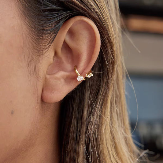 Double Row Gemstone Earcuffs