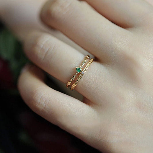 Green Crown Ring