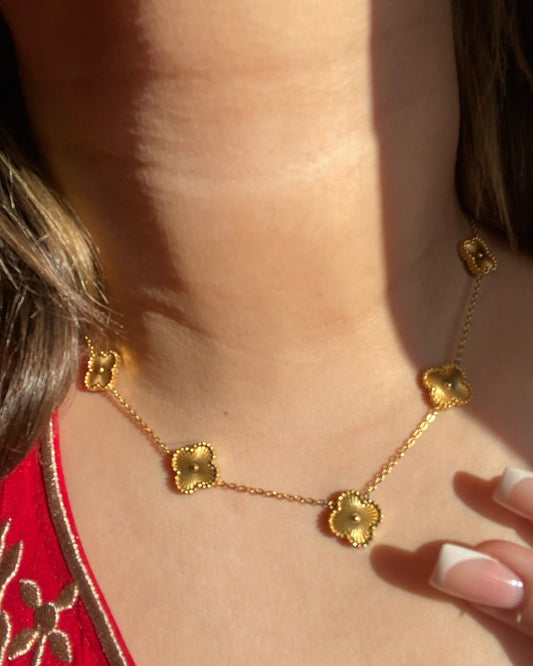 Van Cleef 5-Clover Necklace (Alhambra Inspired)
