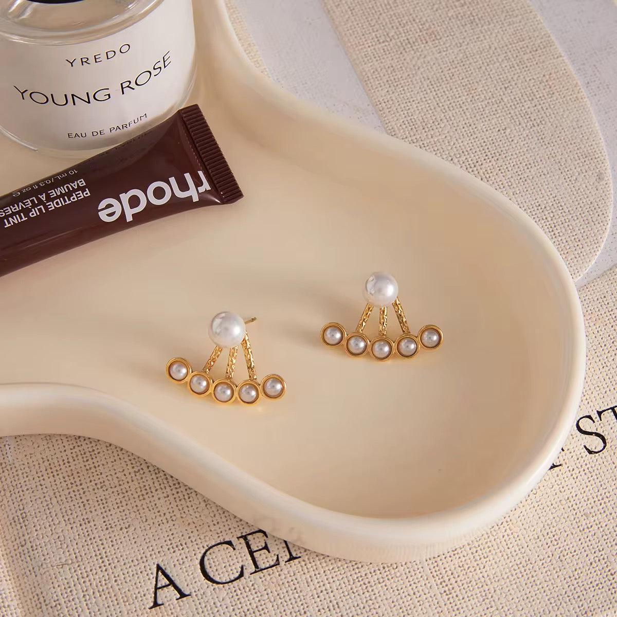 Pearl Fan Earrings
