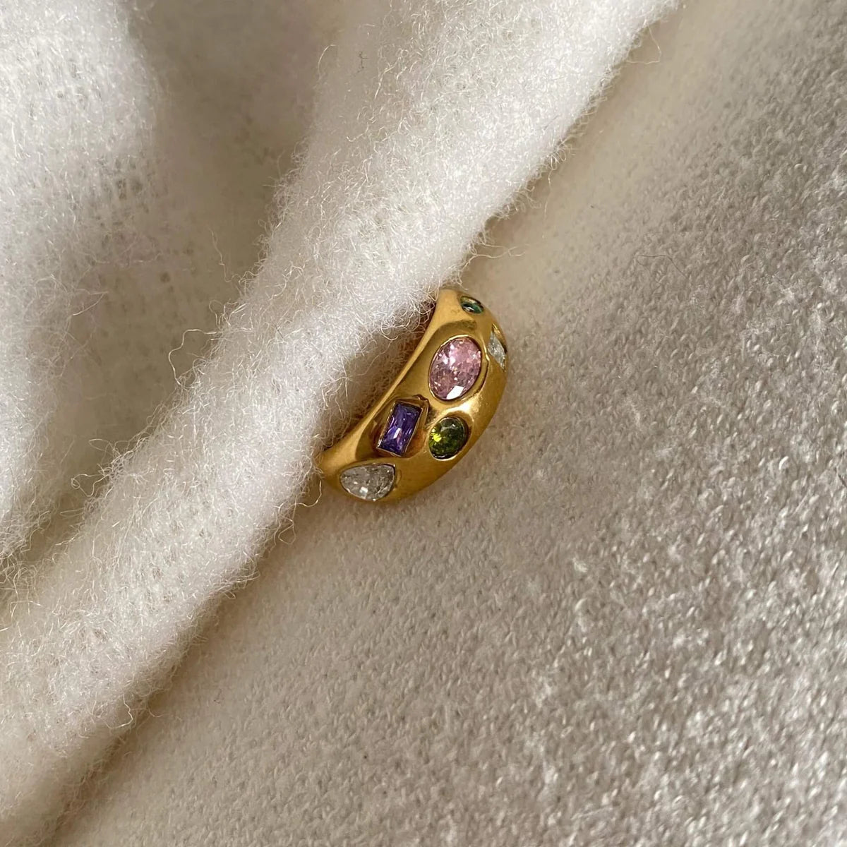 Colorful Chunky Ring