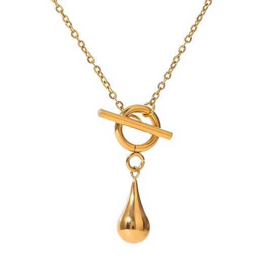 Waterdrop OT Clasp Necklace