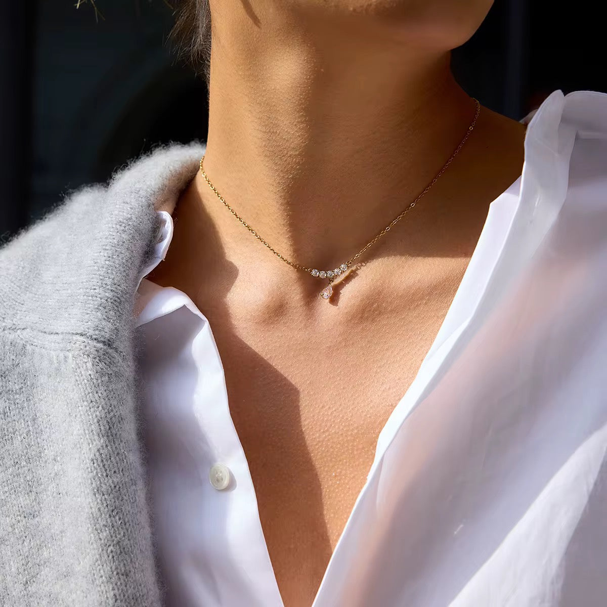Balanced Teardrop Necklace