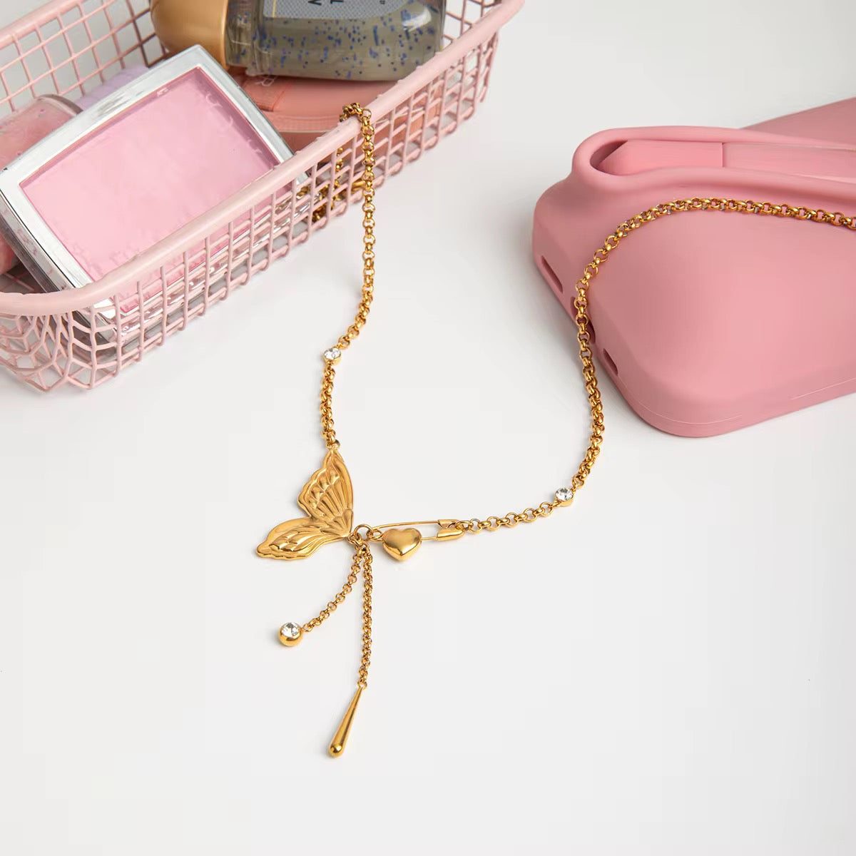 Lucky Butterfly Tassel Necklace