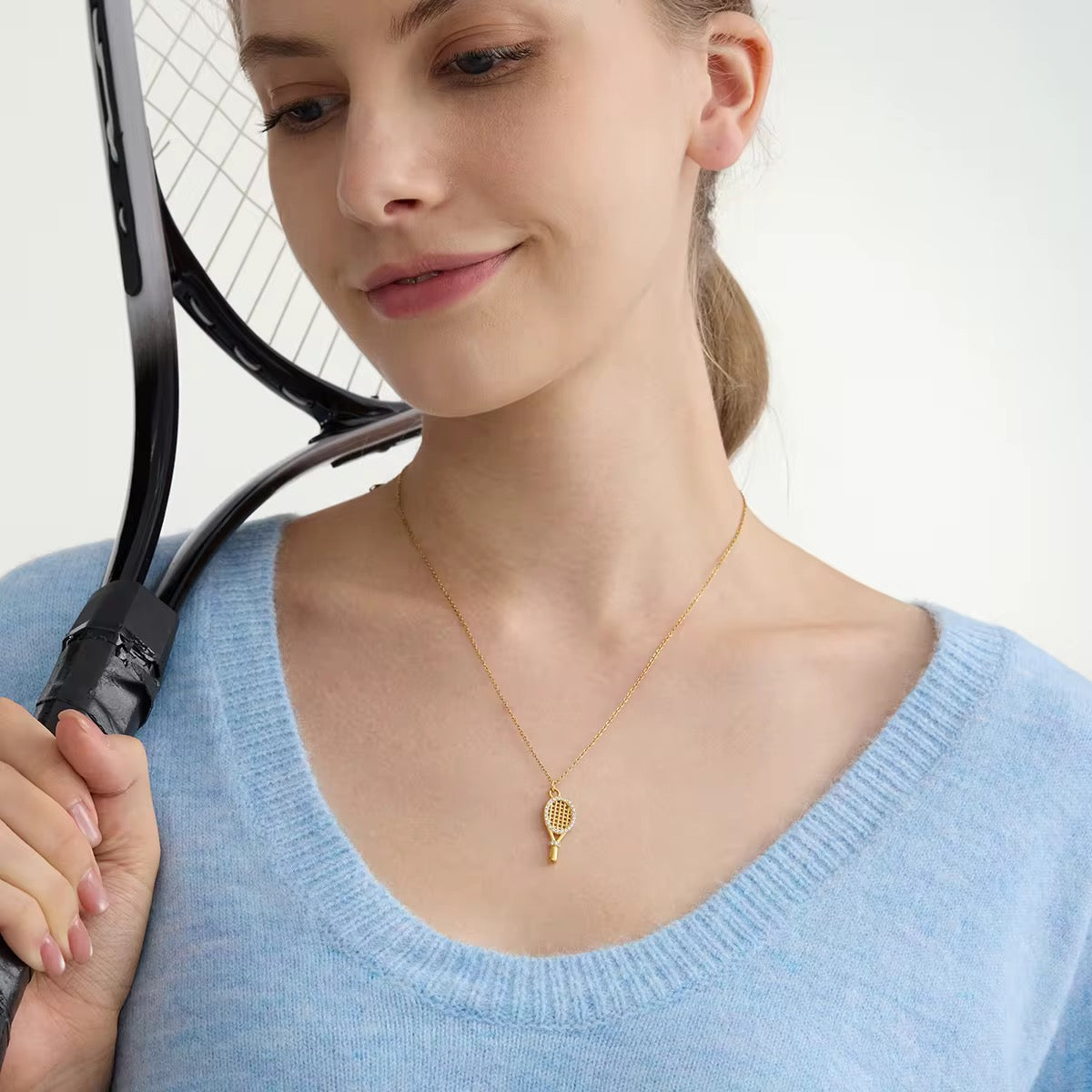 Tennis Racket Necklace