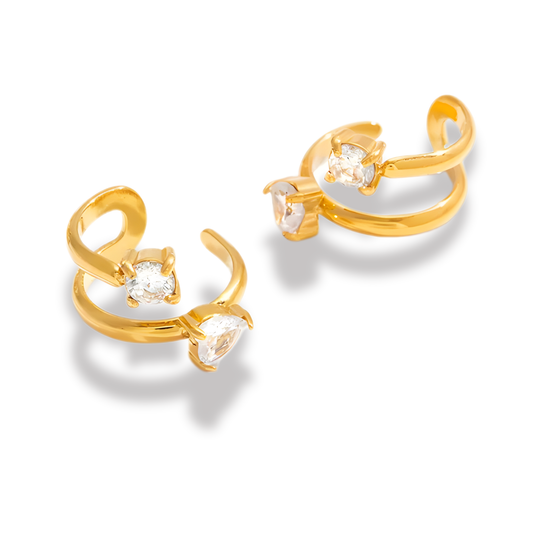 Double Row Gemstone Earcuffs
