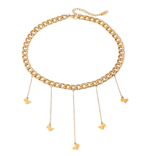 Dangled Butterflies Necklace