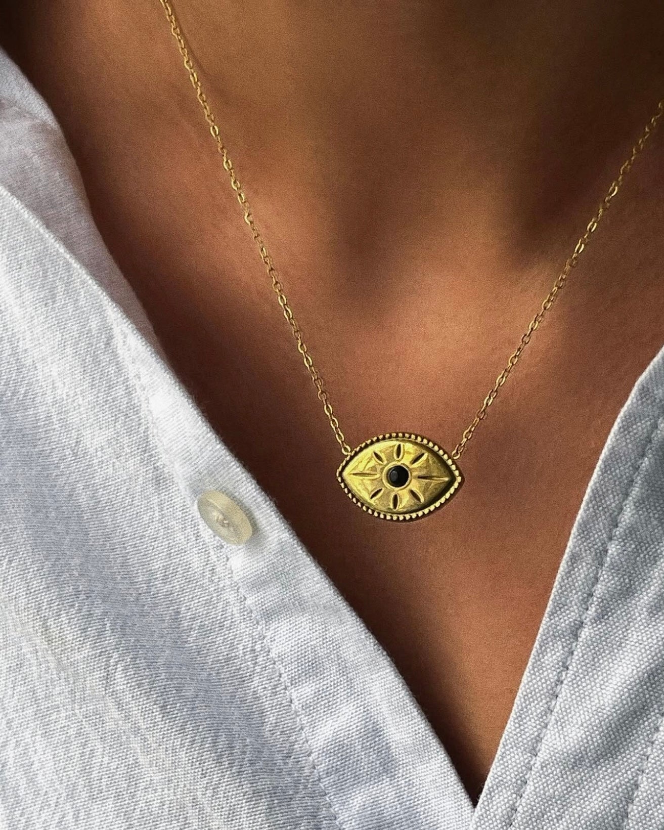 Black Evil Eye Necklace