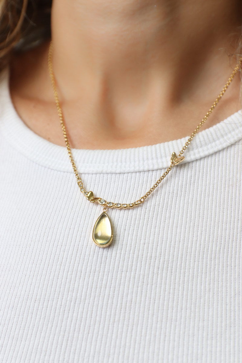 Mint Droplet Necklace