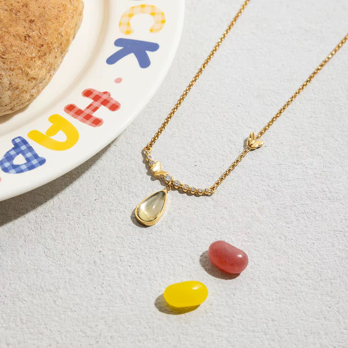 Mint Droplet Necklace